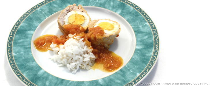 Turkey Steaks stuffed with Boiled Egg