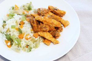 Feijoada Vegetariana com Cogumelos e Bife de Soja