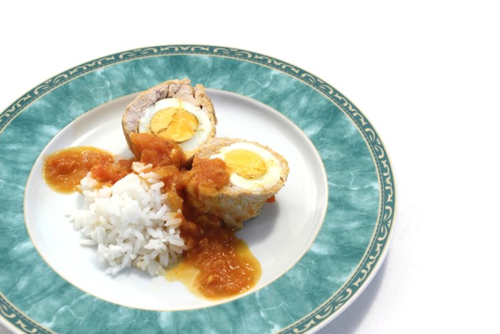 Turkey Steaks stuffed with Boiled Egg