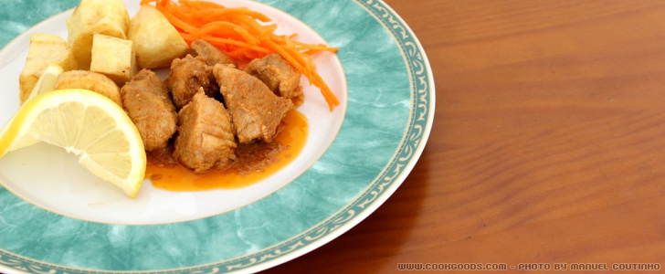 Traditional Portuguese Pork Meat with Cumin